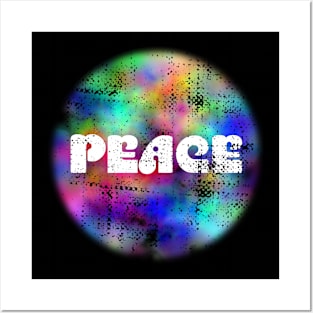 Peace design on watercolors Posters and Art